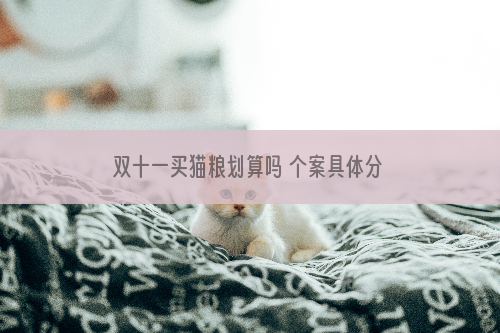 双十一买猫粮划算吗 个案具体分析！让你一分钟看明白！