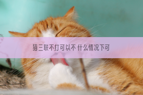 猫三联不打可以不 什么情况下可以不打猫三联
